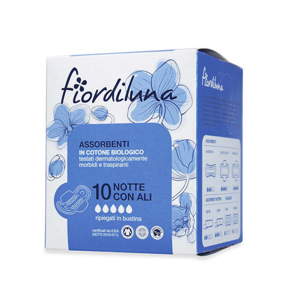 Fiordiluna Assorbenti notte con Ali in cotone Bio 10x