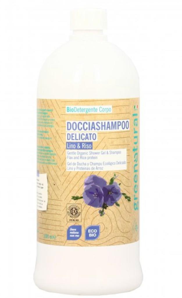 Green Natural Docciashampoo delicato Lino e Riso - 1 Litro