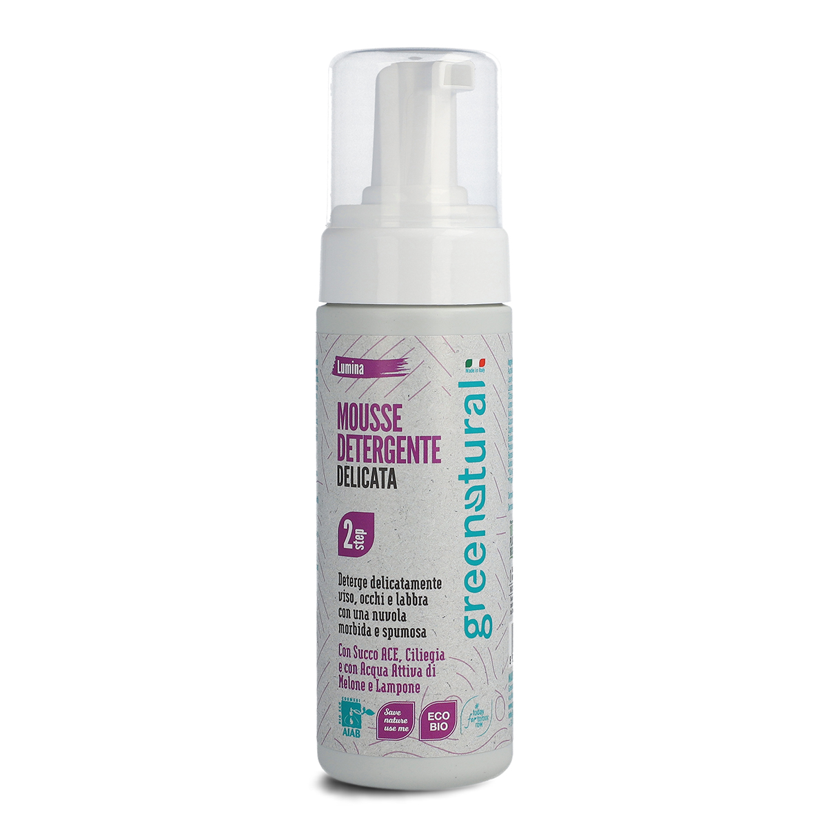 Green Natural Lumina Mousse Detergente delicata 150 ml