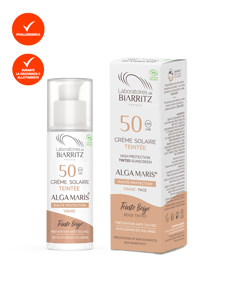 Alga Maris Crema Solare Colorata Viso SPF 50 - Beige 50ml