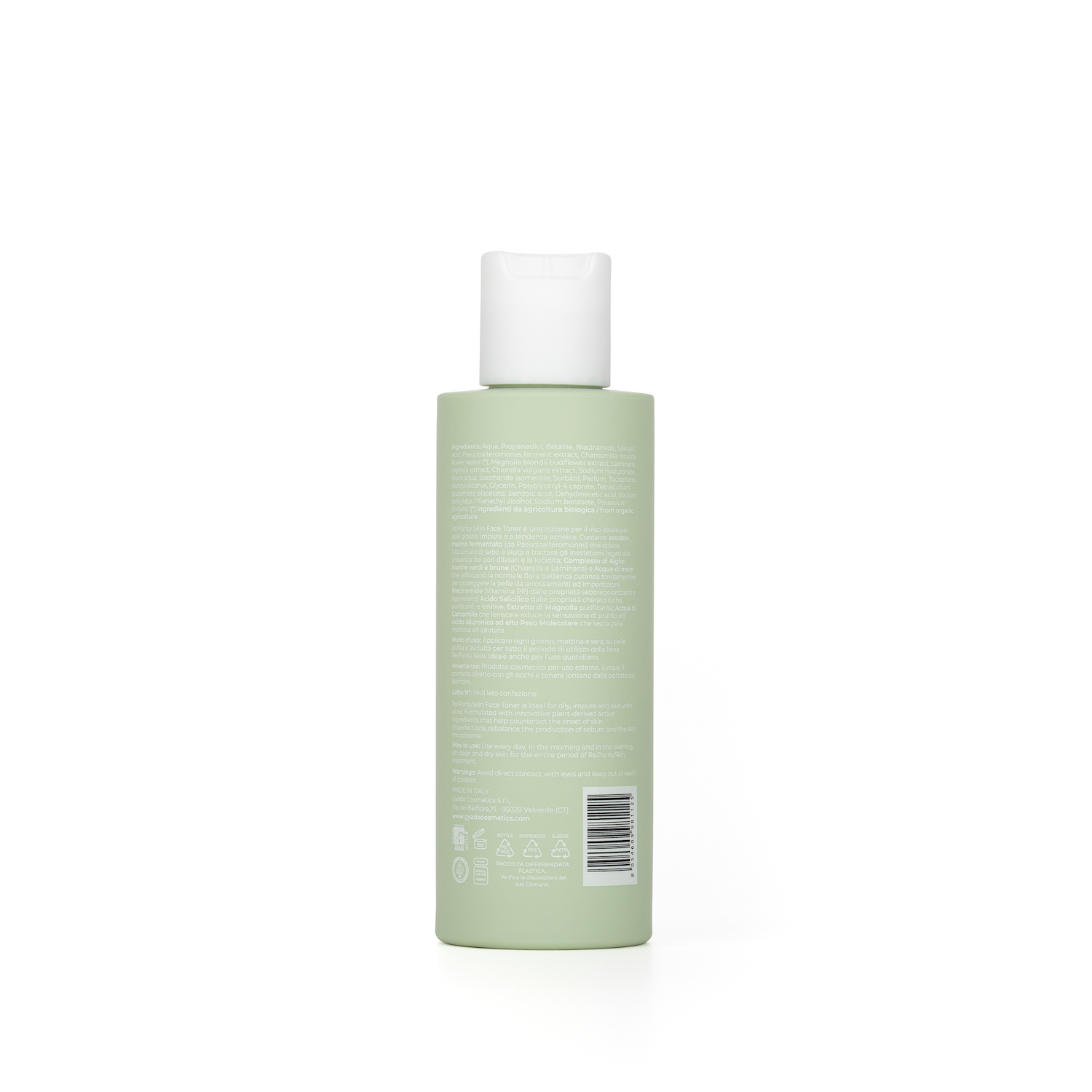 Gyada Cosmetics Re-Purity Skin Face Toner - Tonico Viso Purificante 150ml