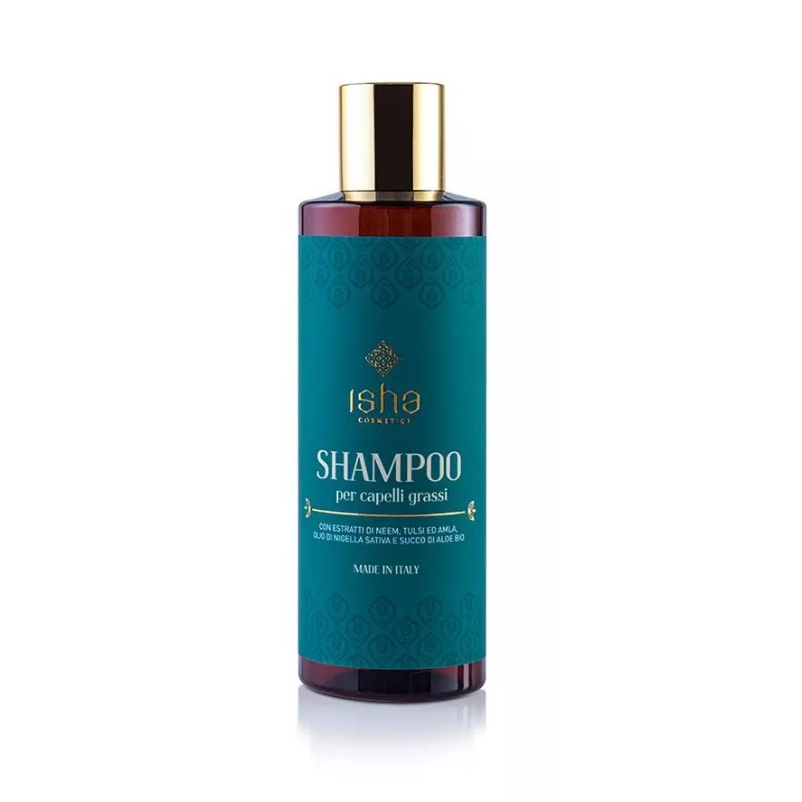 ISHA Cosmetics Shampoo capelli grassi Neem, Tulsi ed Amla 200 ml