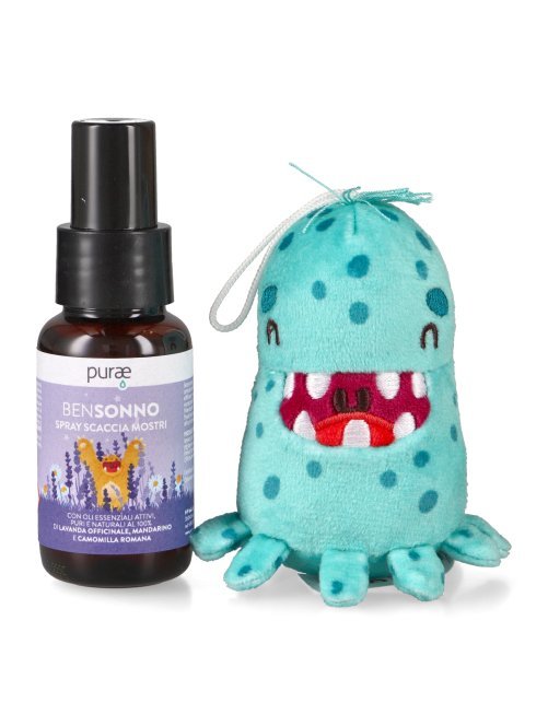 Nasoterapia BenSonno Spray scaccia mostri + Peluche Turchese TRUDI