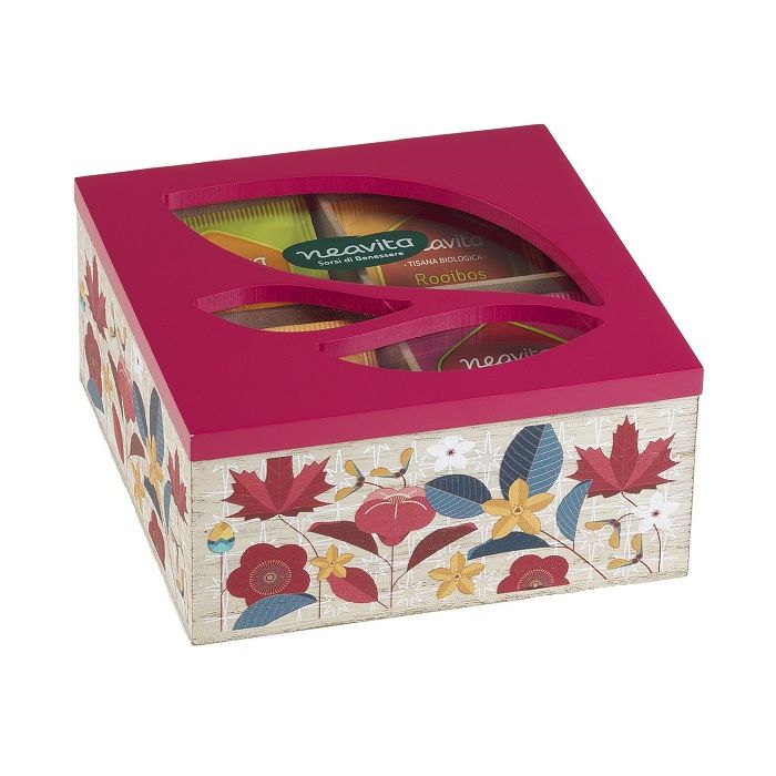 Neavita Cofanetto Legno Bio ROSA a 4 scomparti