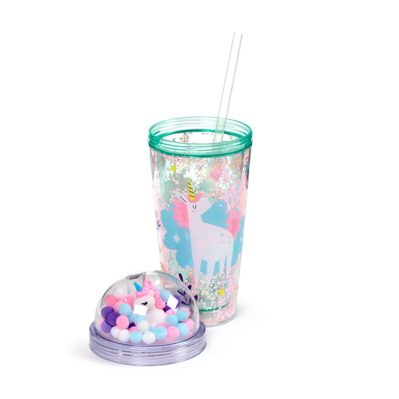 Puckator Bicchiere con Cannuccia Unicorno 380 ml