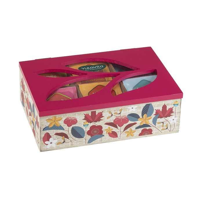 Neavita Cofanetto Legno Bio ROSA a 6 scomparti