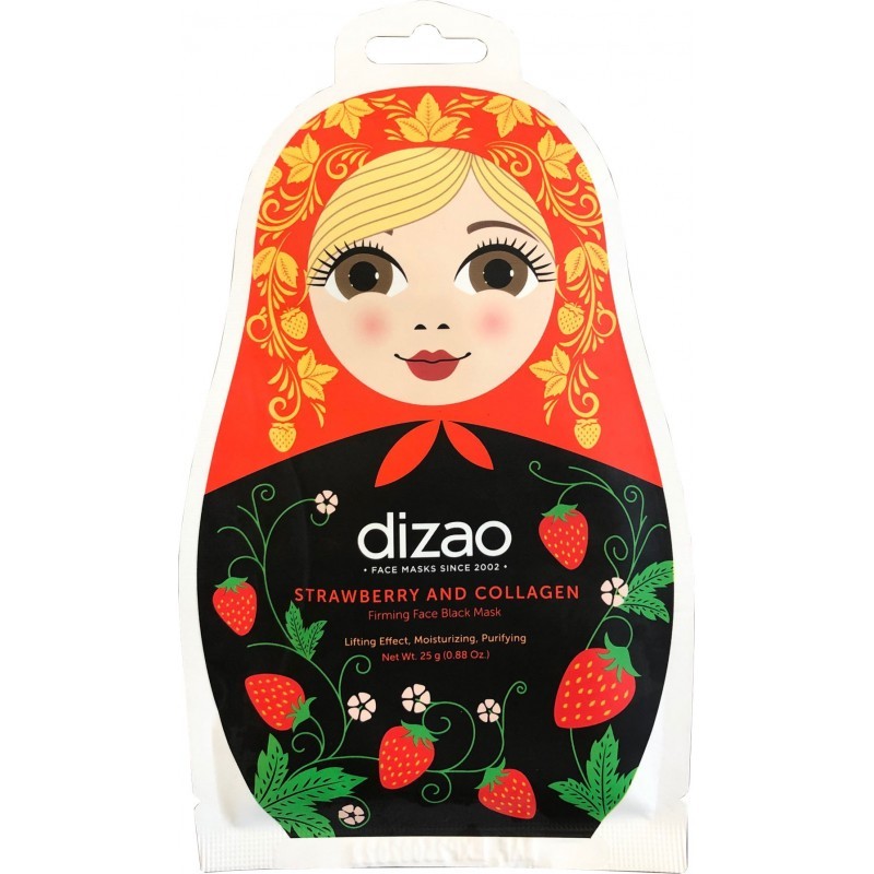 Dizao Matrioska - Maschera viso nera rassodante fragole e collagene