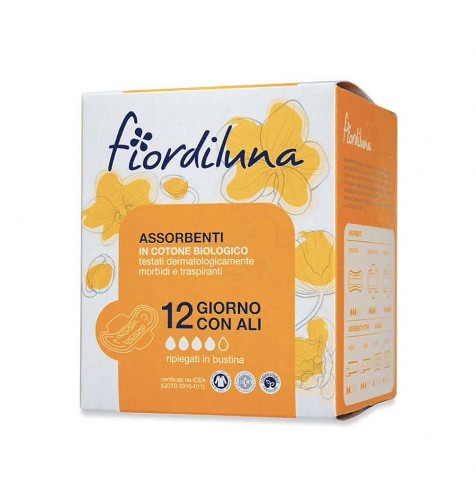 Fiordiluna Assorbenti giorno con Ali in cotone Bio 12x
