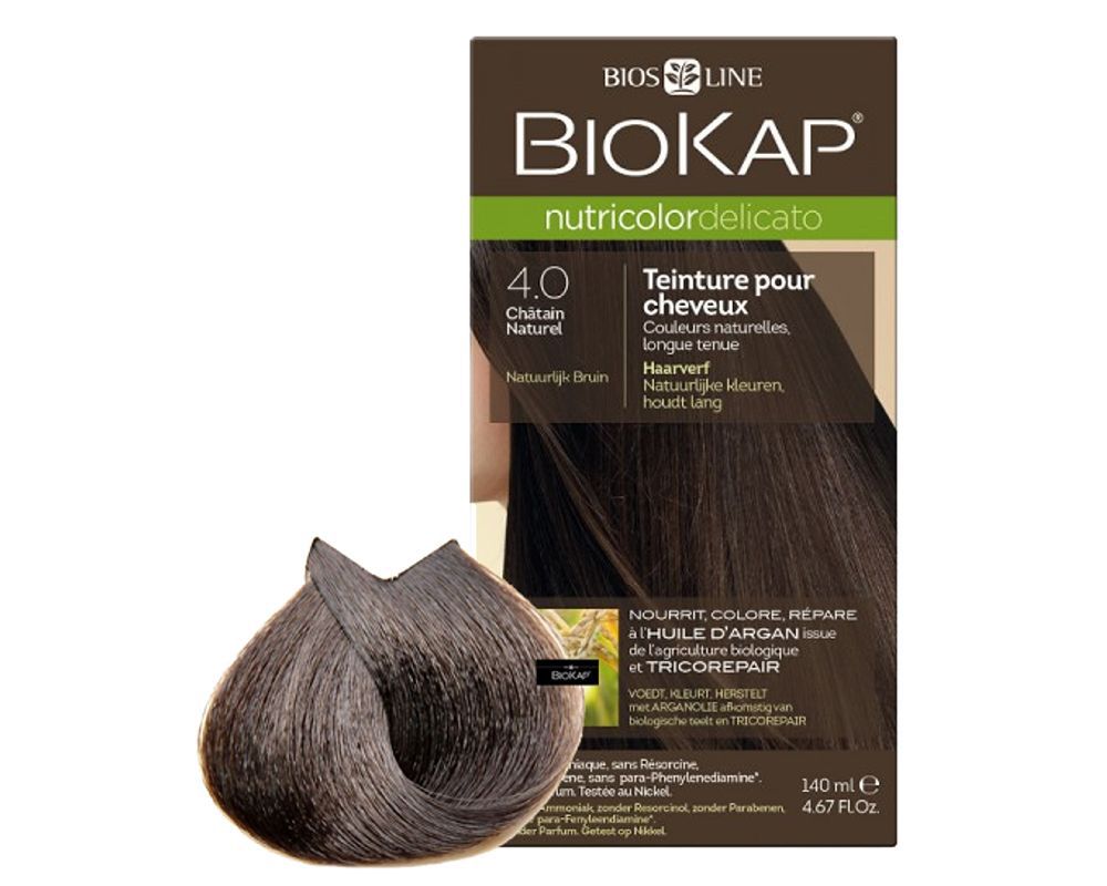 Biosline Biokap - Nutricolor Delicato 4.00 Castano Naturale 140ml