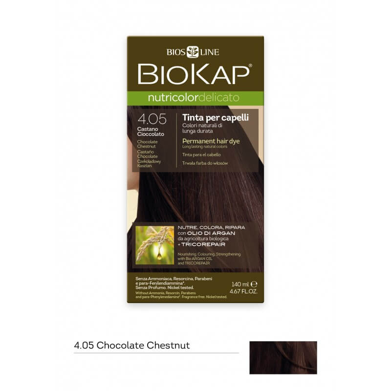 Biosline Biokap - Nutricolor Delicato 4.05 Castano Cioccolato 140ml