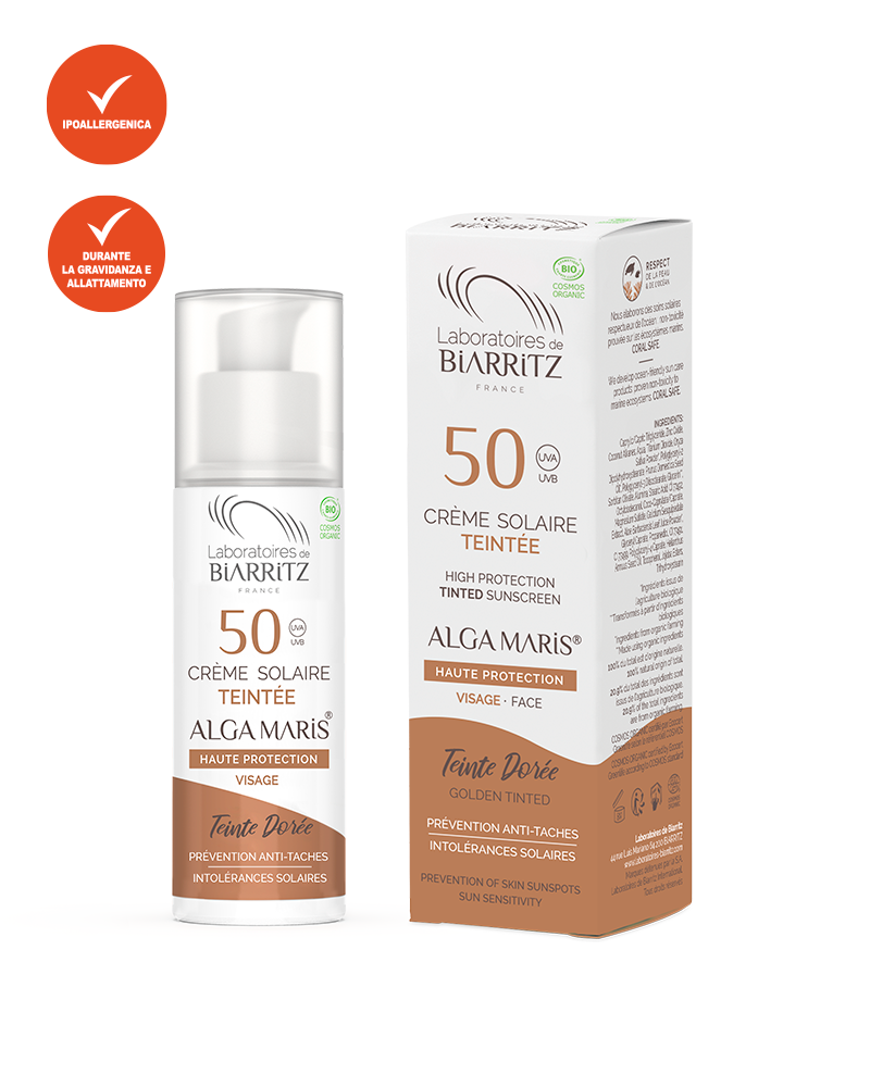 Alga Maris Crema Solare Colorata Viso SPF 50 - Dorée 50ml