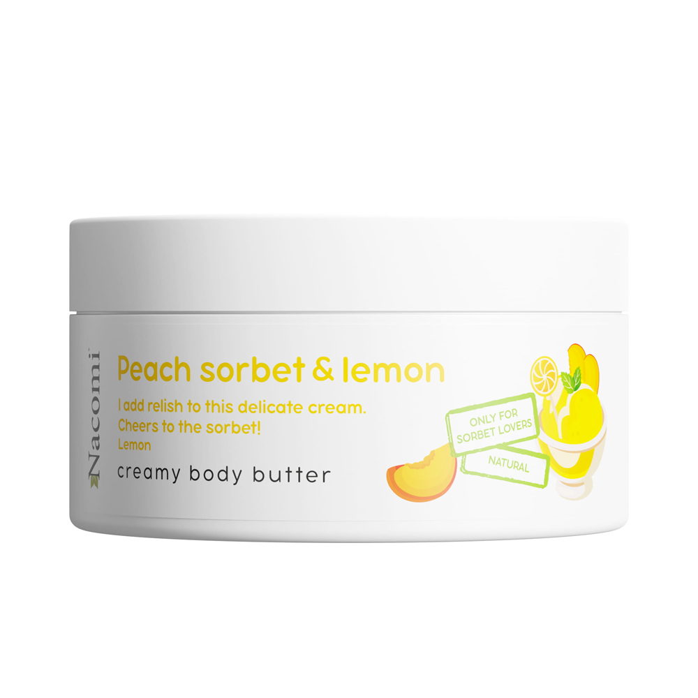 Nacomi Burro Corpo Cremoso - Peach Sorbet & Lemon 100 ml