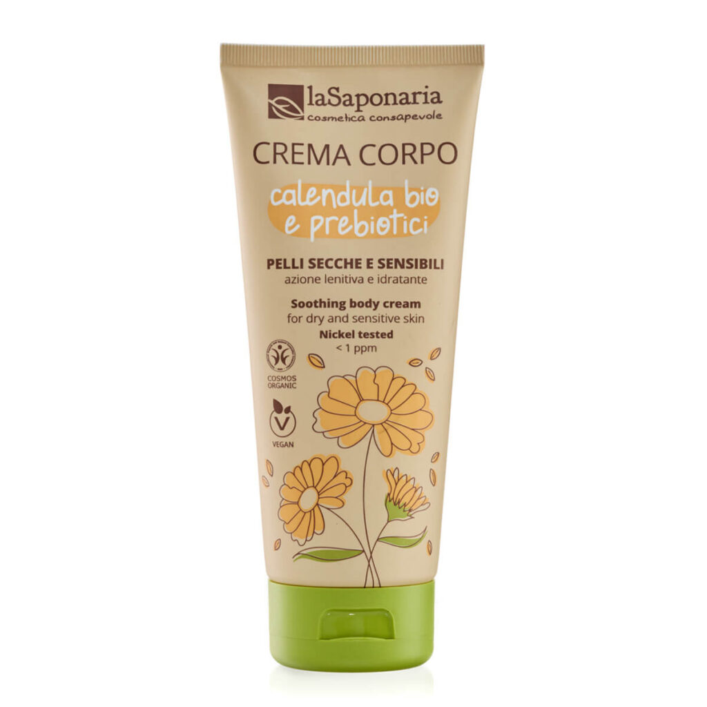 La Saponaria Crema Corpo Pelli secche e sensibili – Calendula Bio e Prebiotici 200 ml