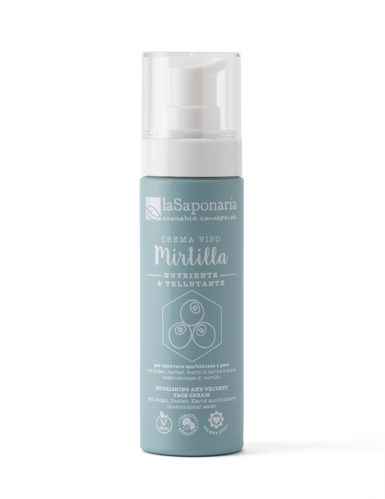 La Saponaria Crema Viso nutriente Mirtilla 50ml