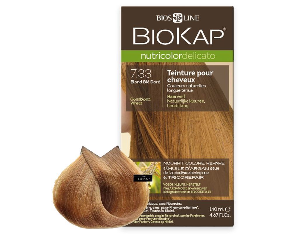 Biosline Biokap - Nutricolor Delicato 7.33 Biondo grano Dorato 140ml