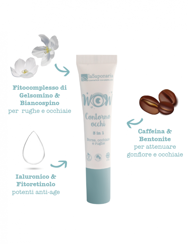 La Saponaria Crema contorno occhi 3 in 1 15ml