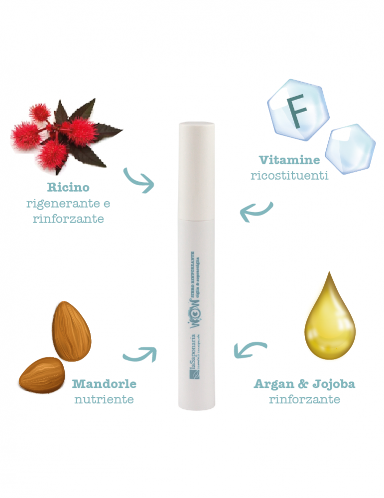 La Saponaria Siero rinforzante Ciglia e Sopracciglia 10ml