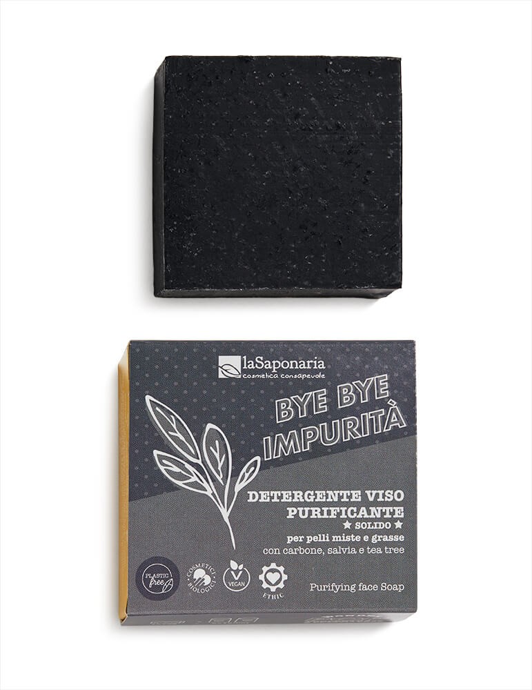 La Saponaria Bye Bye Impurità Detergente Viso Purificante Solido 70gr