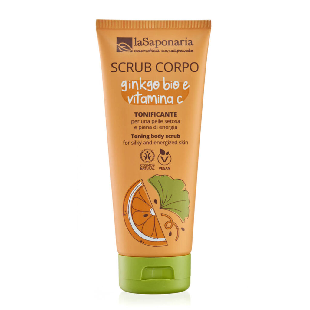 La Saponaria Scrub Corpo Tonificante - Ginkgo Bio e Vitamina C 200 ml