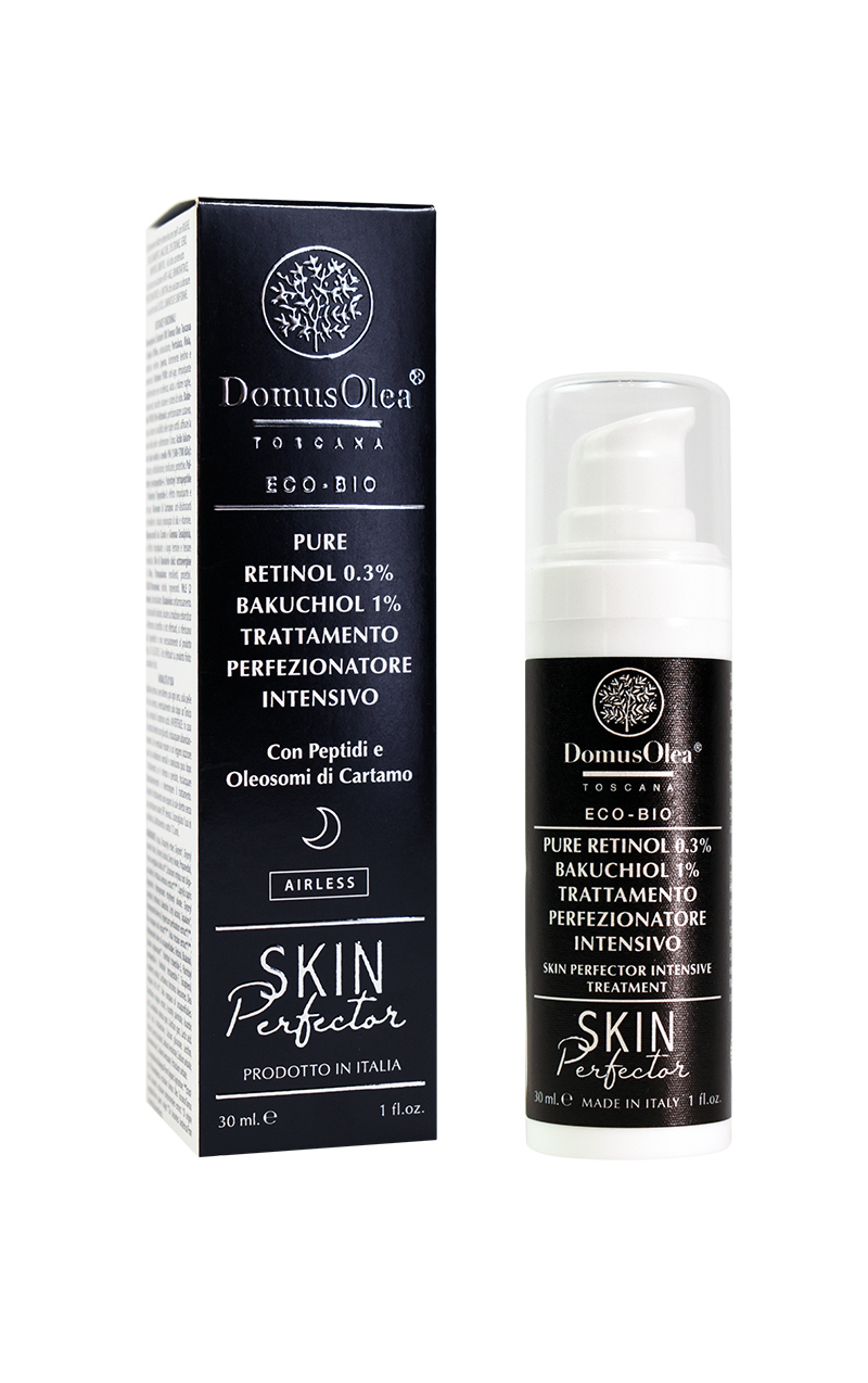 Domus Olea Toscana Pure Retinol 0,3% Bakuchiol 1% Trattamento Perfezionatore Intensivo 30 ml