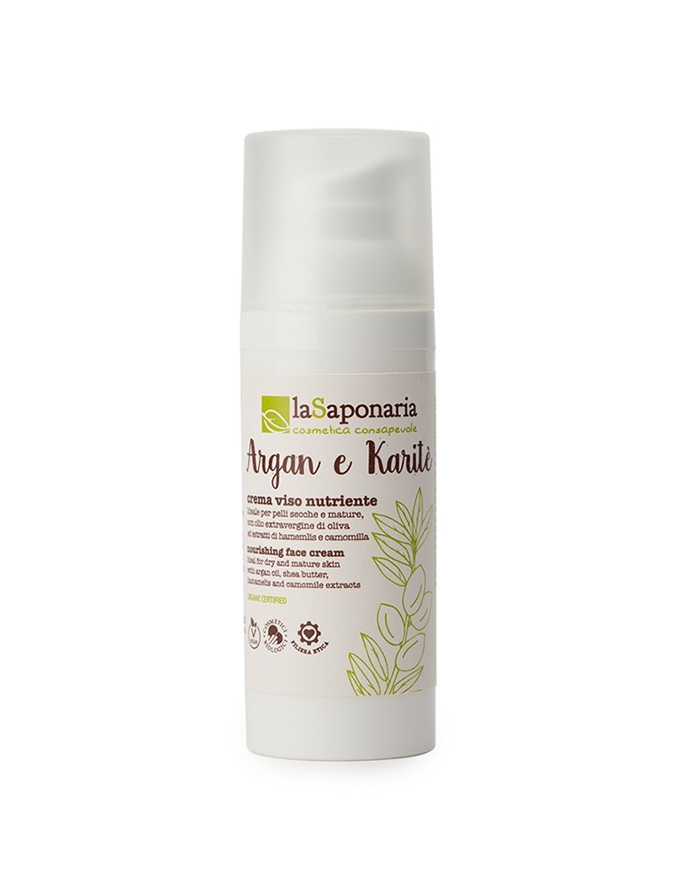 La Saponaria Crema Viso Nutriente Argan e Karitè 50ml