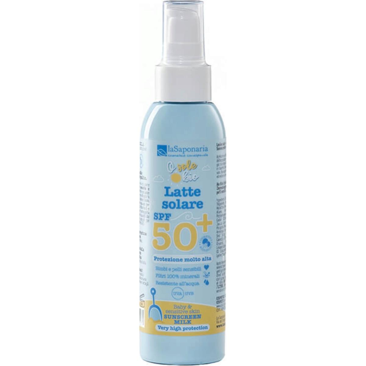 La Saponaria Crema solare alta protezione Bimbi e Pelli sensibili Spf50 125ml