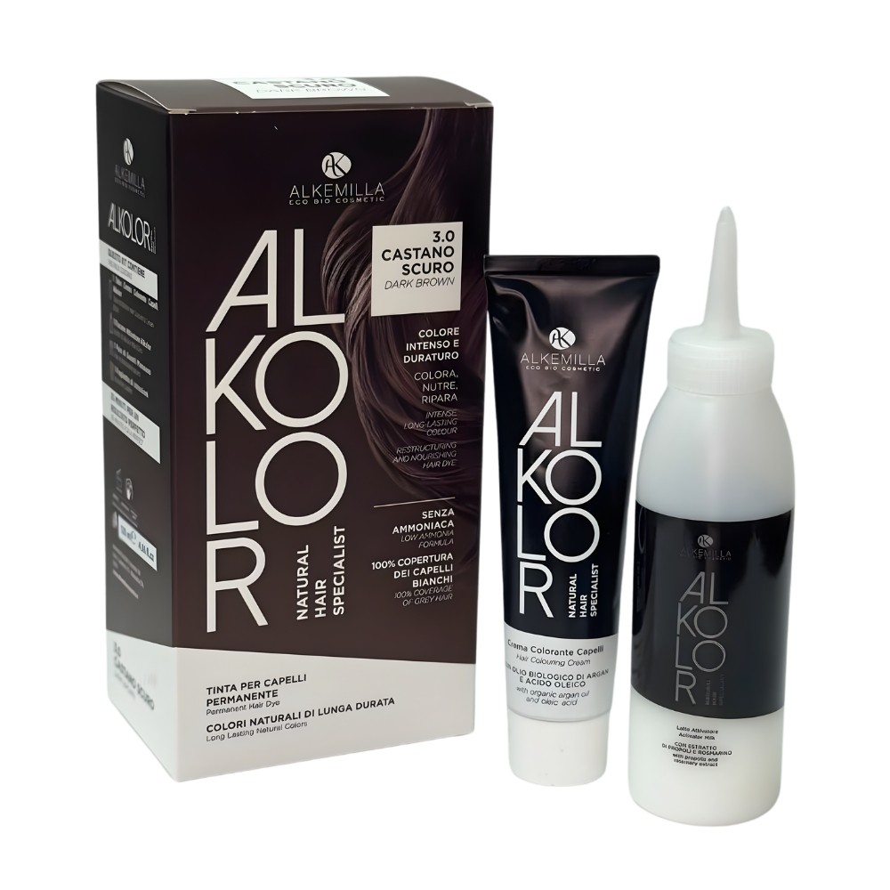 Alkemilla Alkolor Tinta per capelli Permanente 3.0 Castano Scuro