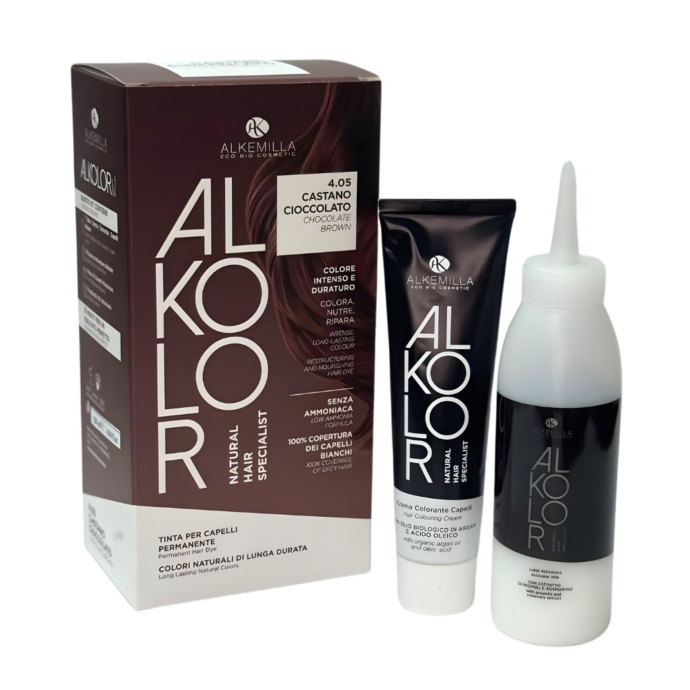 Alkemilla Alkolor Tinta per capelli Permanente 4.05 Castano Cioccolato