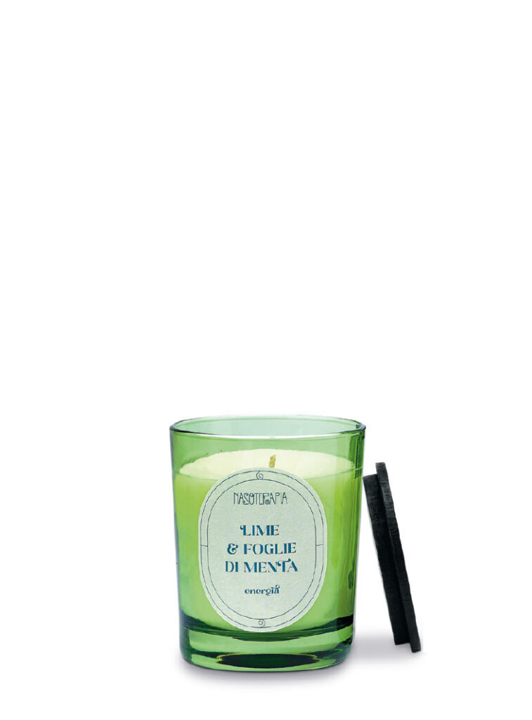 Nasoterapia Candela Profumata 180 g Lime e Foglie di Menta