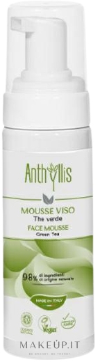 Anthyllis Mousse detergente viso al tè verde 150ml