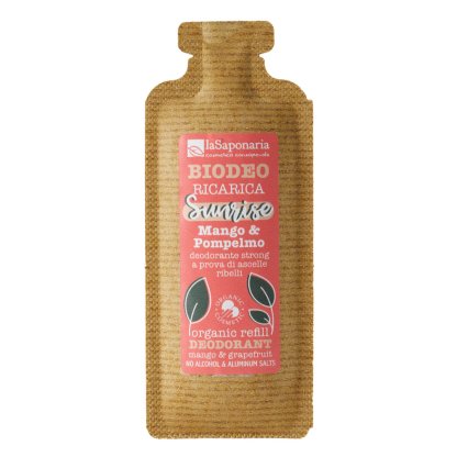 La Saponaria Biodeo Ricarica Sunrise - Mango e Pompelmo 40 ml