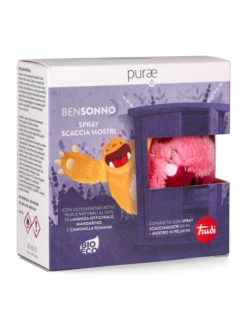 Nasoterapia BenSonno Spray scaccia mostri + Peluche Rosa TRUDI