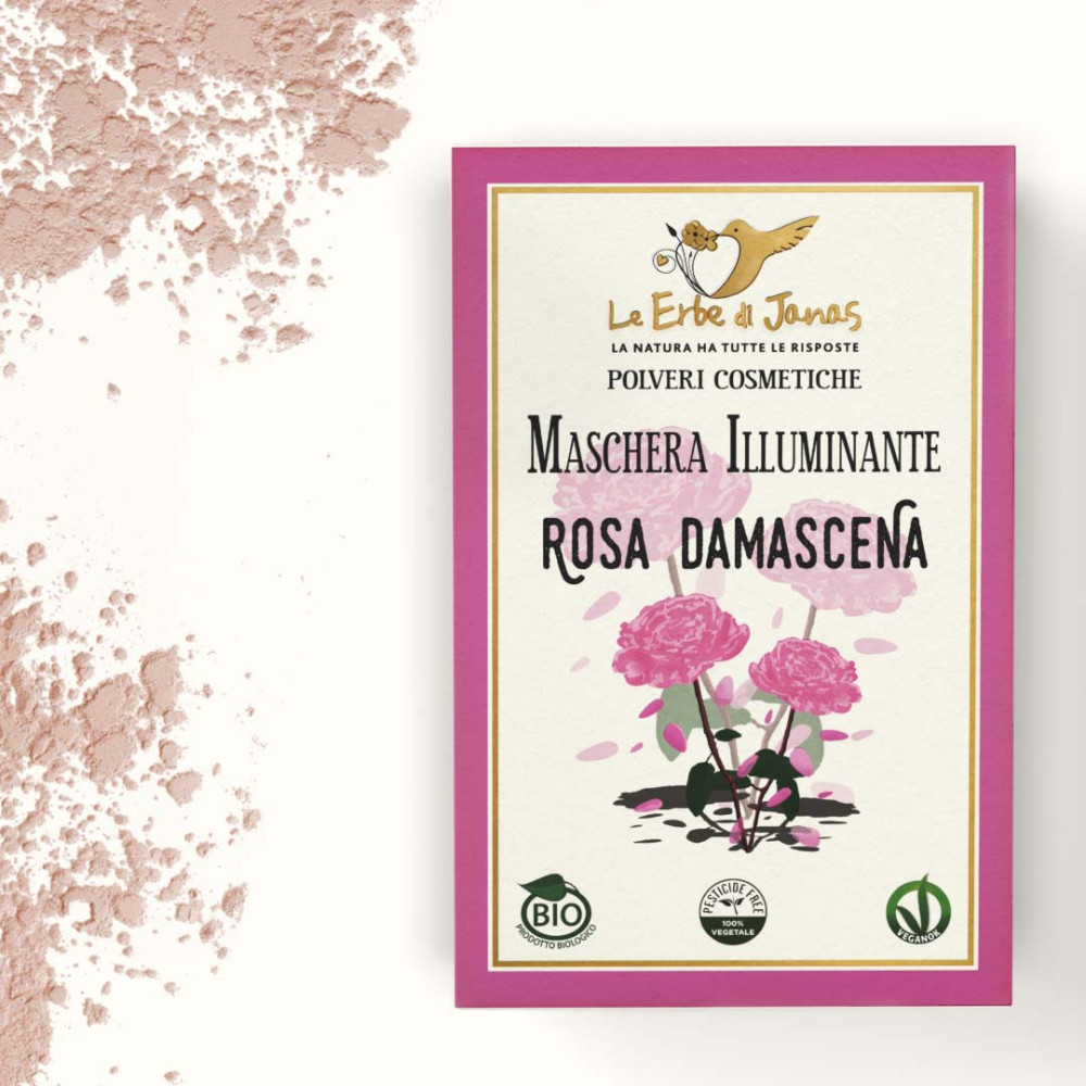 Le Erbe di Janas Maschera Illuminante - Rosa Damascena BIO - 100 gr
