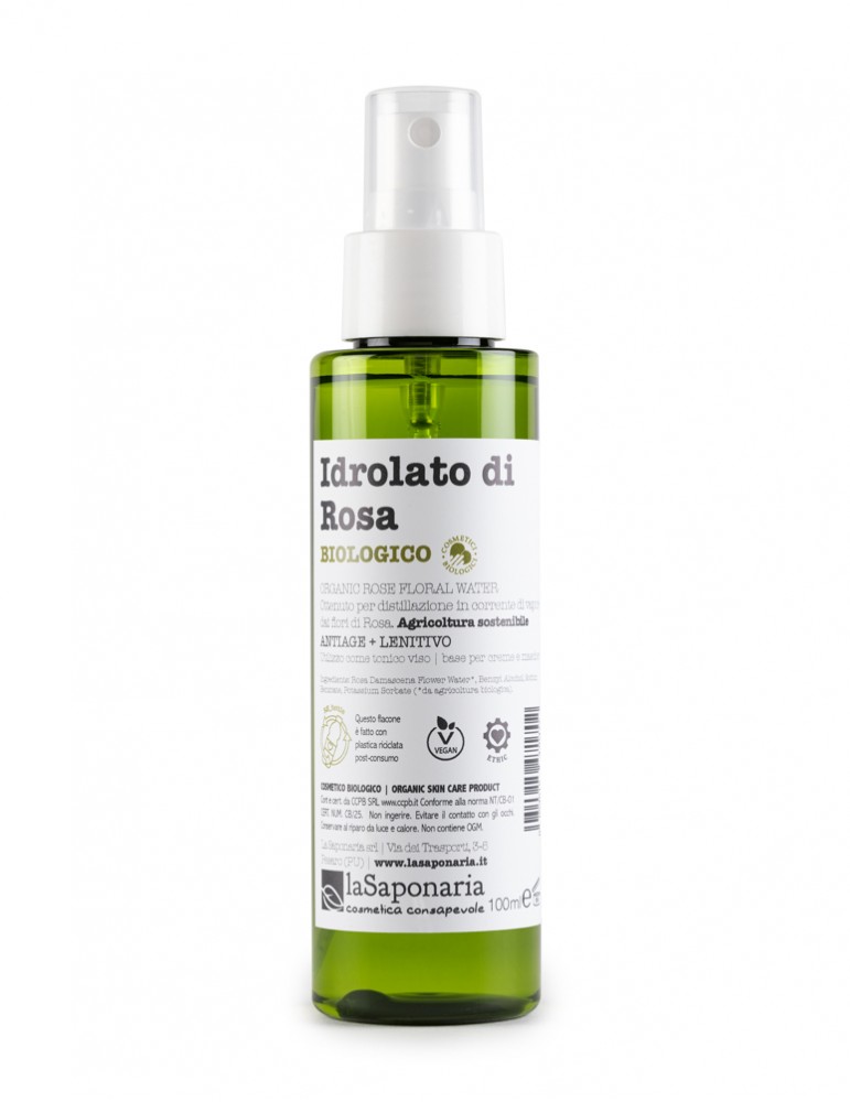 La Saponaria Idrolato di Rosa Spray Bio 100ml