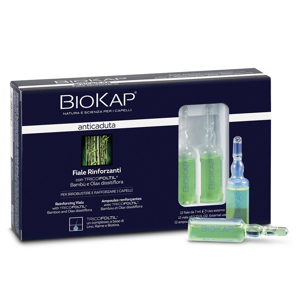 Biosline Biokap - Fiale Anticaduta rinforzanti Tricofoltil 12x7ml