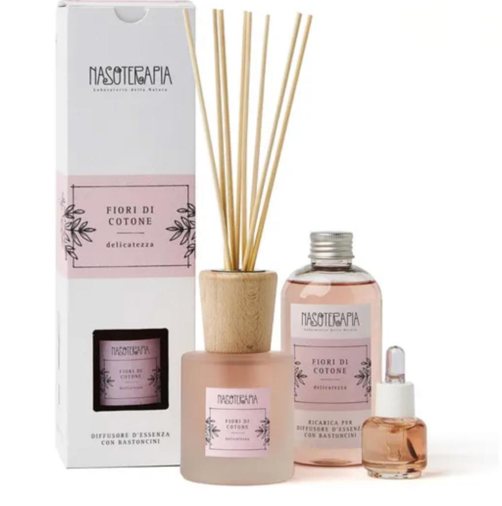 Nasoterapia Diffusore con bastoncini 100 ml FIORI DI COTONE