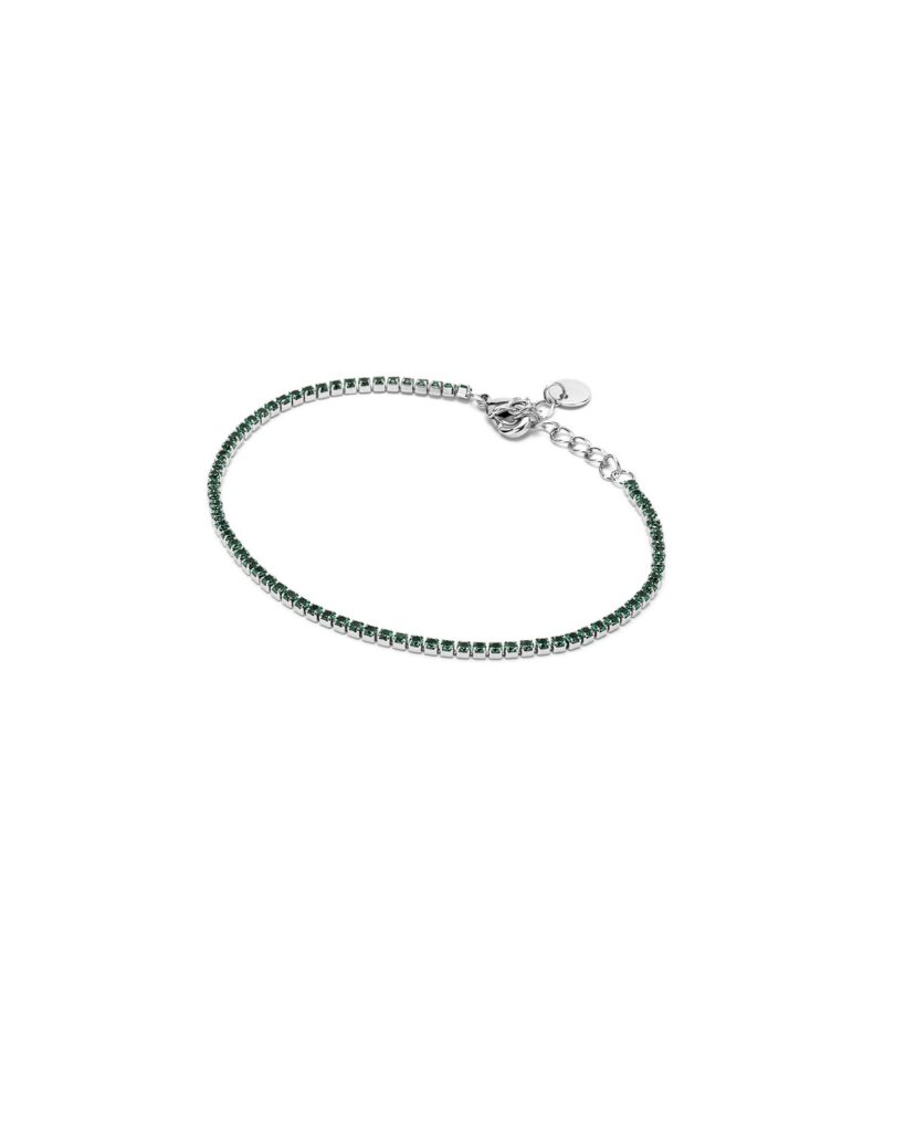 Veramè Bracciale Tennis Veronica Argento Verde