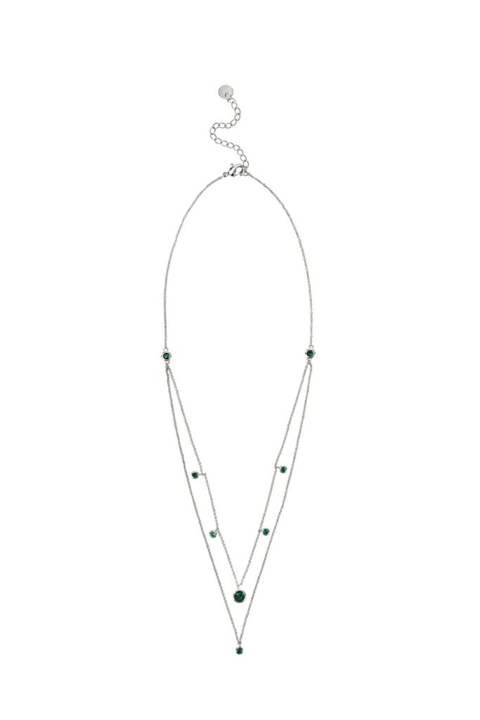 Veramè Collana Claudia Argento Verde