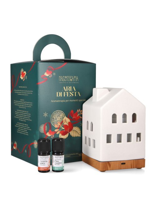 Nasoterapia Kit Diffusore a Ultrasuoni+ Oli Essenziali "Aria di Festa"