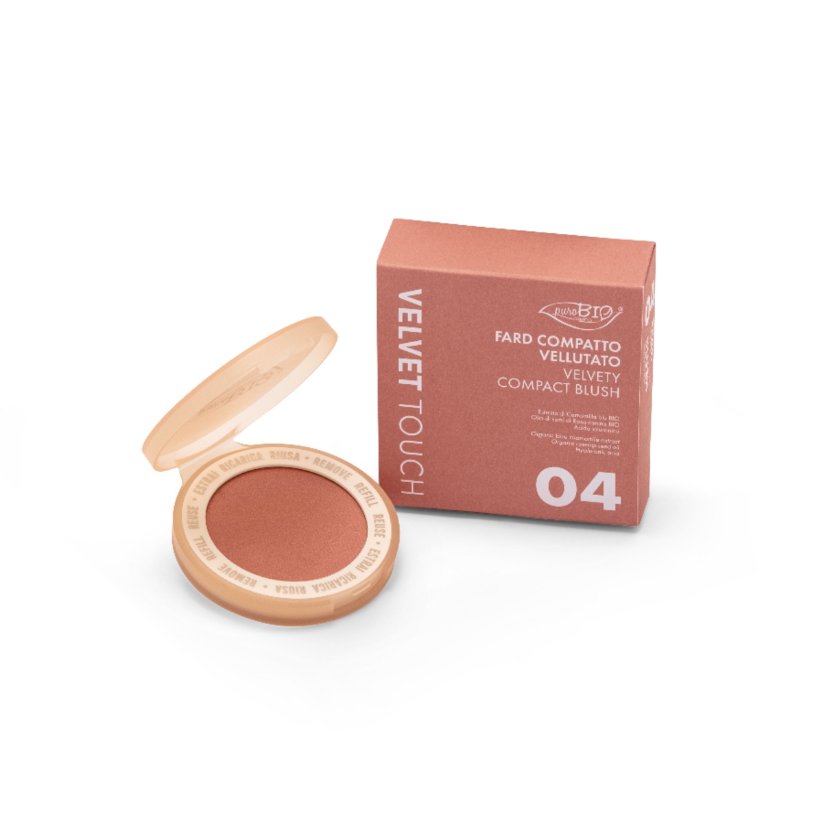 Purobio Velvet Touch Compact Blush 04 - Corallo