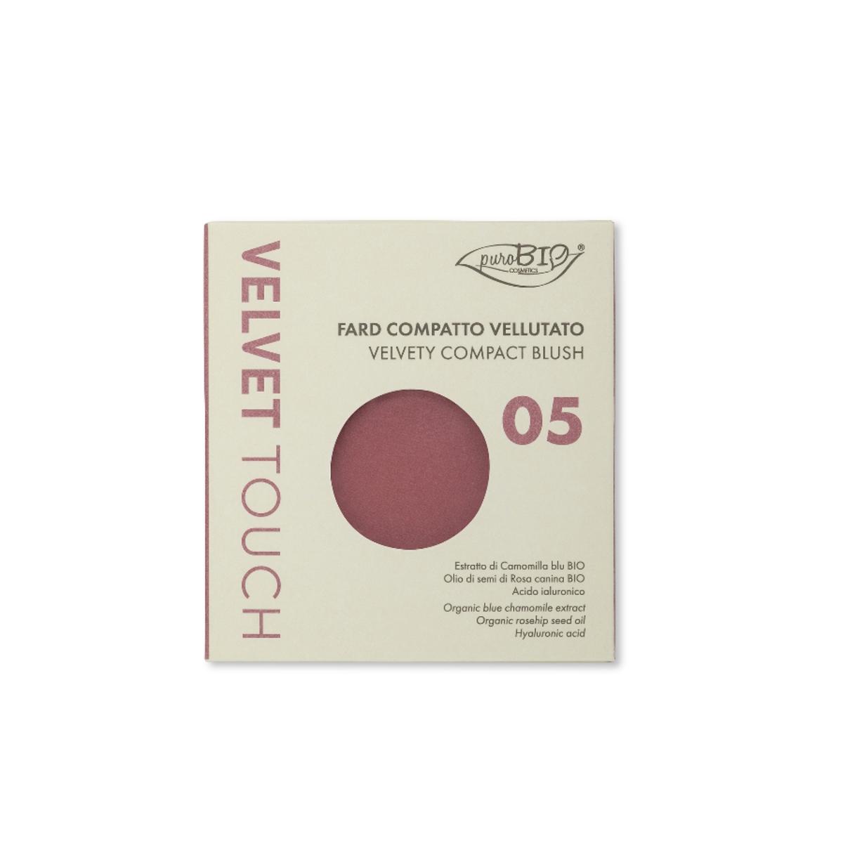 Purobio Velvet Touch Compact Blush 05 Refill - Prugna Rosato